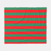 Klassieke rode en groene kerststrepen fleece deken (Voorkant (Horizontaal))