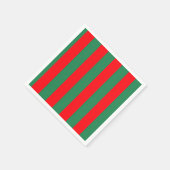 Klassieke rode en groene kerststrepen servet (Hoek)
