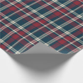Klassieke rode en groene Plaid Tartan Kerstmis Cadeaupapier (Hoek)