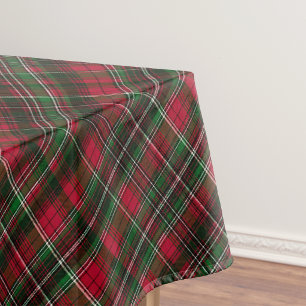 Klassieke rode en groene tartan geruite tafelkleed