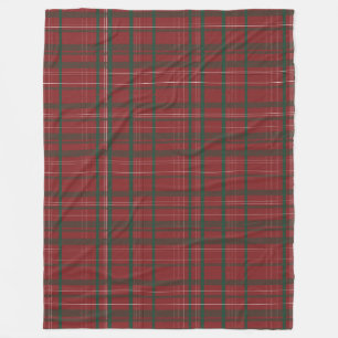 Klassieke rode en groene Tartan Plaid Fleece Deken