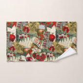 Klassieke rode en groene Victoriaans kerst Bad Handdoek (Handdoek)