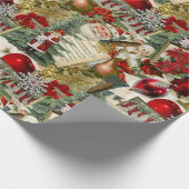 Klassieke rode en groene Victoriaans kerst Cadeaupapier (Hoek)