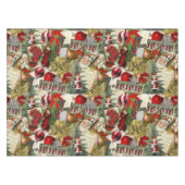 Klassieke rode en groene Victoriaans kerst Tafelkleed (Voorkant (Horizontaal))