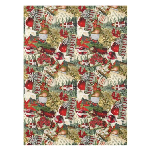 Klassieke rode en groene Victoriaans kerst Tafelkleed (Voorkant)