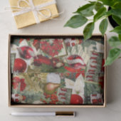 Klassieke rode en groene Victoriaans kerst Tissuepapier (Geschenk)