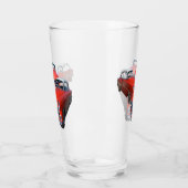  klassieke rode en witte auto's, glas (Links)