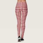 Klassieke rode en witte buffelpatroon leggings (Achterkant)