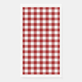 Klassieke Rode en Witte Gingham Check Servet