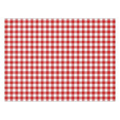 Klassieke rode en witte gingham check tafelkleed (Voorkant (Horizontaal))