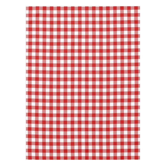 Klassieke rode en witte gingham check tafelkleed (Voorkant)