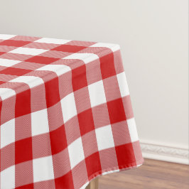 Klassieke rode en witte gingham check tafelkleed