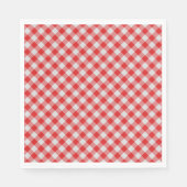 Klassieke rode en witte Gingham papieren servetten (Voorkant)
