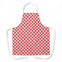 Klassieke rode en witte gingham    PsetApron