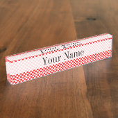 Klassieke rode en witte kast door STaylor Naambordje (Zijkant)