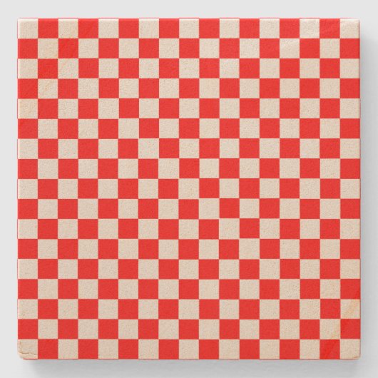 Klassieke rode en witte kast door STaylor Stenen Onderzetter (Voorkant)