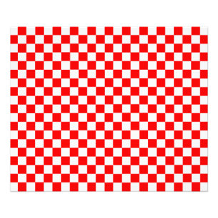 Klassieke rode en witte kast foto afdruk