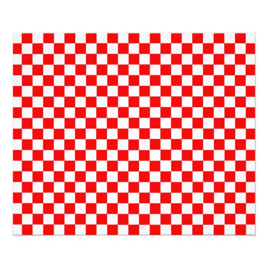 Klassieke rode en witte kast foto afdruk (Voorkant)