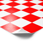 Klassieke rode en witte kast foto afdruk (Hoek)