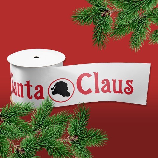 Klassieke rode en witte Kerstman Kerstmis Satijnen Lint