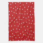 Klassieke rode en witte pooldots theedoek (Verticaal)