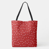 Klassieke rode en witte pooldots tote bag (Achterkant)