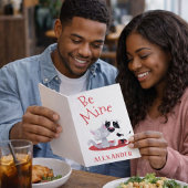 Klassieke rode en witte Valentijn huisdieren Feestdagen Kaart