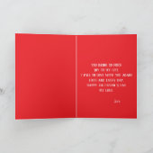 Klassieke rode en witte Valentijn huisdieren Feestdagen Kaart (Binnen)