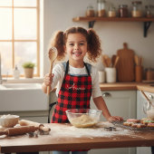 Klassieke rode en zwarte buffelpatroon schort