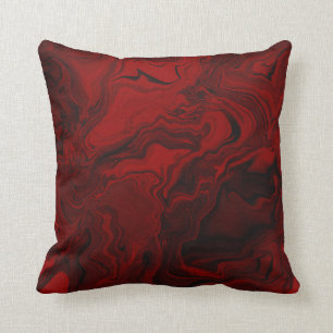 Klassieke rode en zwarte marmer kussen