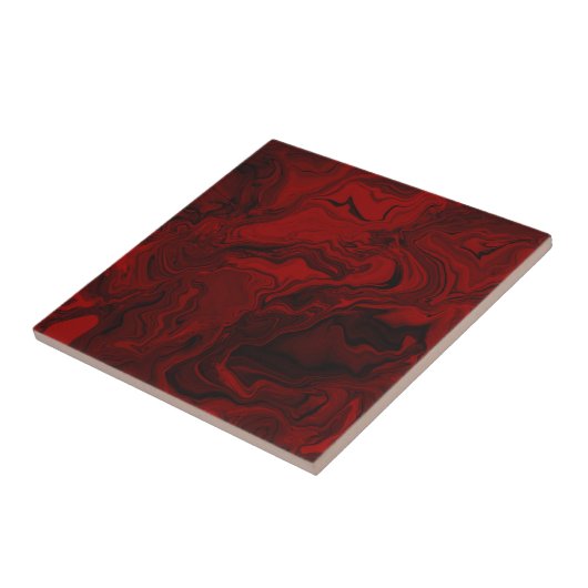 Klassieke rode en zwarte marmer tegeltje (Zijkant)