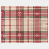 Klassieke Rode & Evergreen Tartan Vloerbedekking Fleece Deken (Voorkant (Horizontaal))