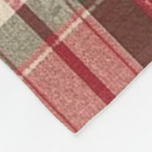Klassieke Rode & Evergreen Tartan Vloerbedekking Fleece Deken (Hoek)