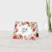 Klassieke rode flessen bedankkaart (Voorkant)