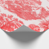 Klassieke rode Franse Country Toile Cadeaupapier (Hoek)