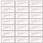 Klassieke rode gastenmailinglabels 21 per vel sticker (Voorkant)