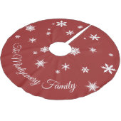 Klassieke rode gepersonaliseerde boomrok kerstboom rok (Gekanteld)