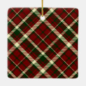 Klassieke rode, gepersonaliseerde foto van Pet Dog Keramisch Ornament (Achterkant)