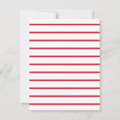 Klassieke Rode Gepersonaliseerde Monogram Initiale Notitiekaartje (Achterkant)