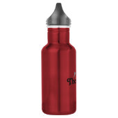 Klassieke Rode Gepersonaliseerde Zwarte Monogram N Waterfles (Links)