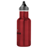 Klassieke Rode Gepersonaliseerde Zwarte Monogram N Waterfles (Rechts)
