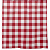 Klassieke rode geruite gingham douchegordijn (Voorkant)