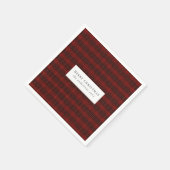 Klassieke Rode Geruite Prettig Kerstmis Servet (Hoek)