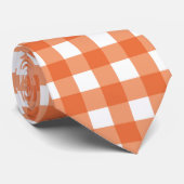 Klassieke rode gingham in witte vichy check stropdas (Opgerold)