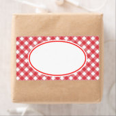 Klassieke Rode Gingham Kitchen Labels (Insitu)