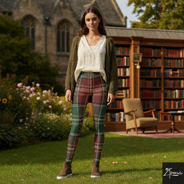 Klassieke Rode Groene Herhalende Tartan Plaid Leggings