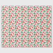 Klassieke rode groene kerstvakantie cadeaupapier (Vlak)