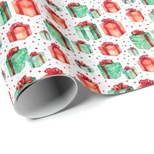 Klassieke rode groene kerstvakantie cadeaupapier (Rol Hoek)