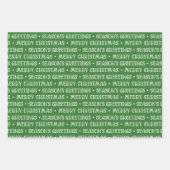 Klassieke rode & groene moderne kerst inpakpapier vel (Voorkant 3)