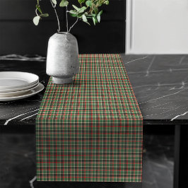 Klassieke Rode Groene Tartan Kersttafel Runner Lange Tafelloper
